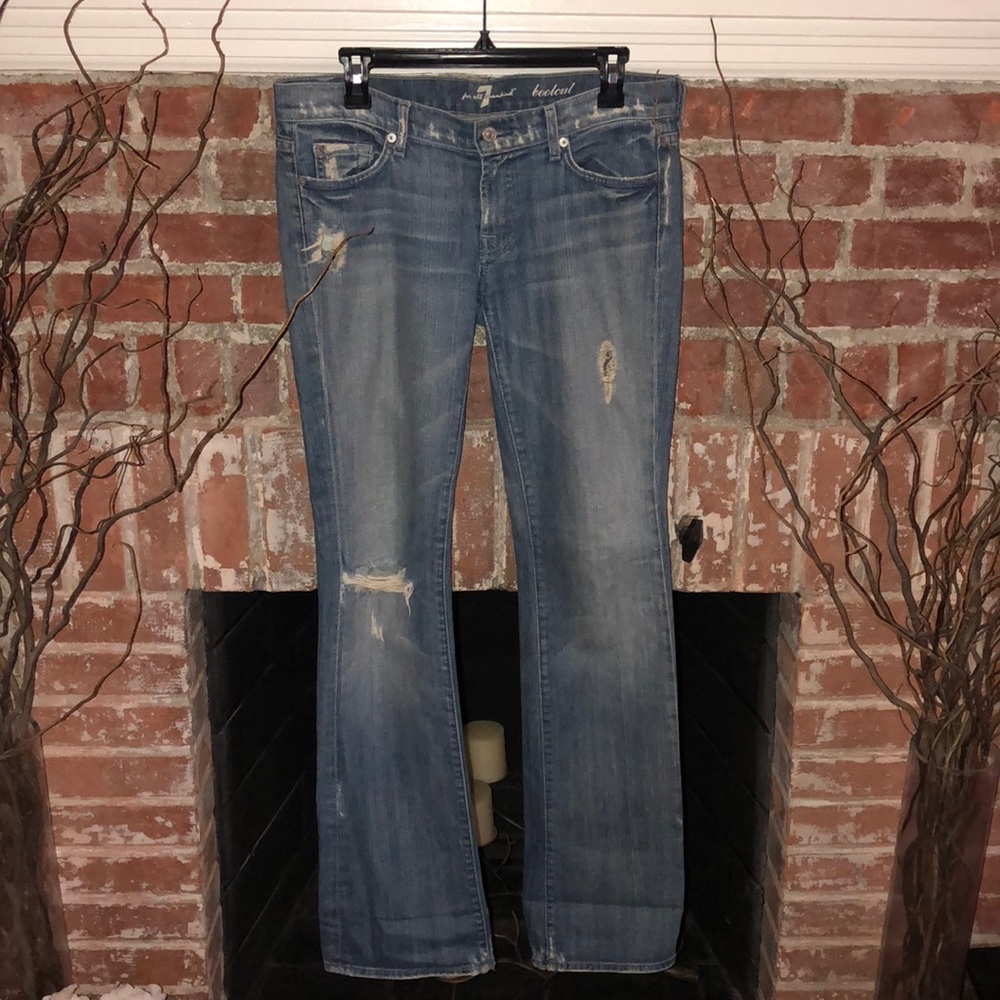 7 For All Mankind Rhinestone Pocket Jeans